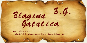 Blagina Gatalica vizit kartica